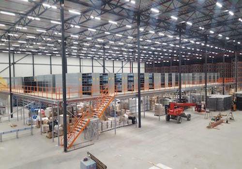 Mezzanines or multi-storey/tiered warehouse shelving systems
