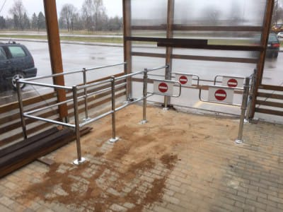 Gelahus i Sigulda - automatiske inngangsporter
