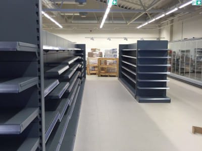 Levering og montering av butikkhyller - VVN.LV